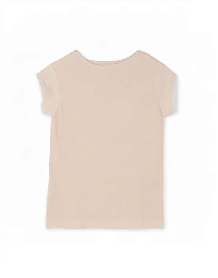 Zara Γυναικείο T-Shirt Top UK 14 Medium White Colorblock Viscose