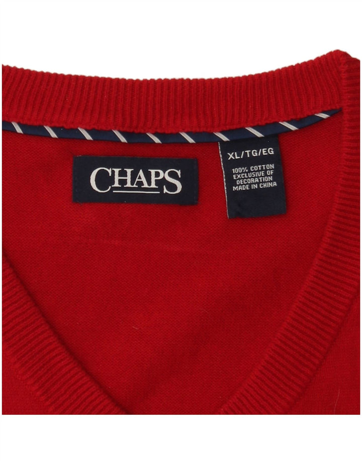 Chaps Ανδρικό γιλέκο Tank Top XL Red Cotton