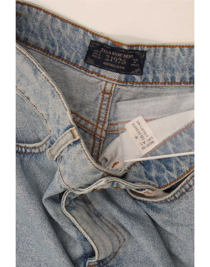 Zara Γυναικεία Τζιν Φούστα Μεσαίο W28 Μπλε