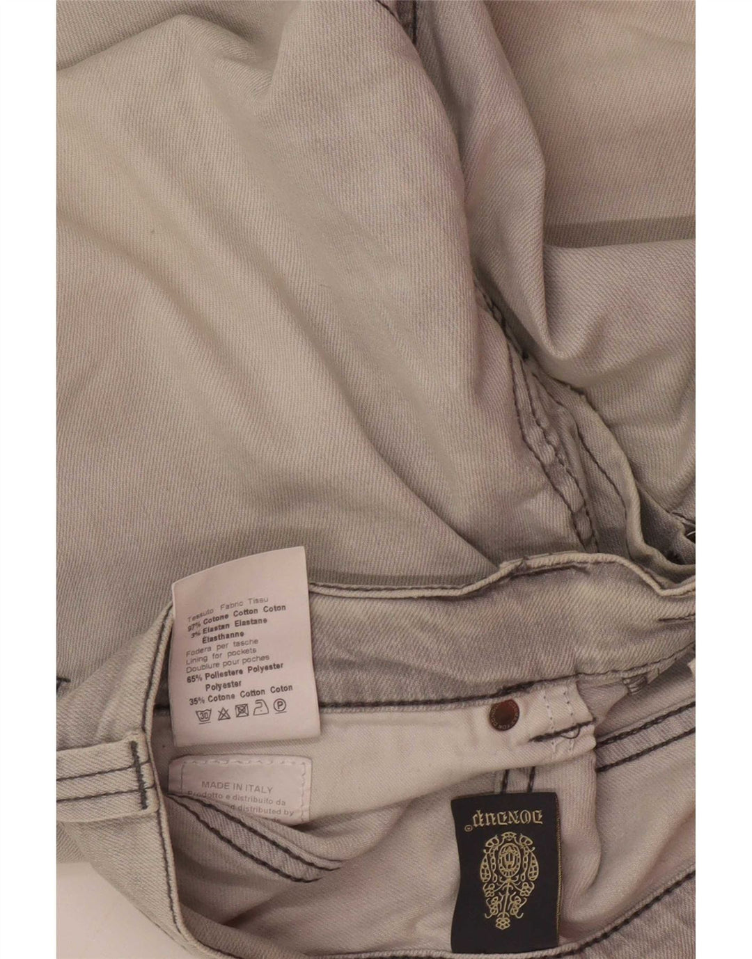 Ανδρικό Slim Jeans Dunlop W32 L29 Γκρι βαμβακερό