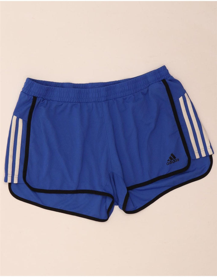 Γυναικείο αθλητικό σορτς ADIDAS Climalite UK 20/22 XL μπλε πολυεστέρα
