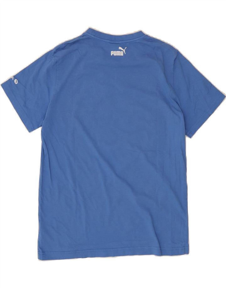 PUMA Mens Graphic T-Shirt Top Medium Blue Vintage Puma and Second-Hand Puma from Messina Hembry 