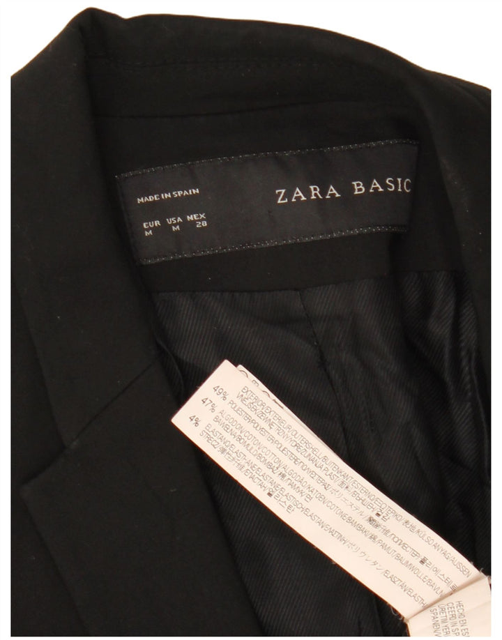 ZARA Γυναικείο σακάκι σακάκι με 1 κουμπί UK 12 μεσαίο μαύρο πολυεστέρα