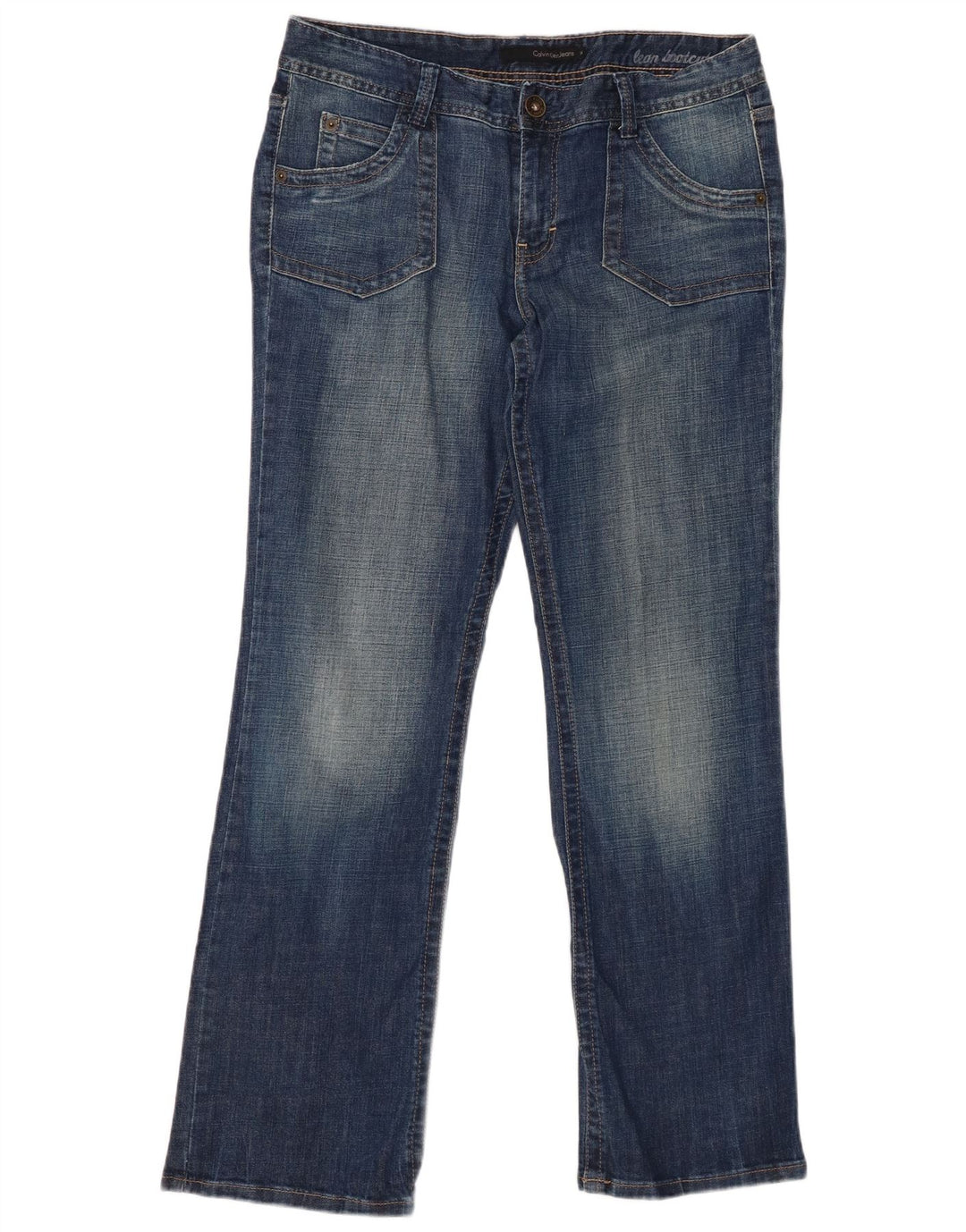 CALVIN KLEIN Γυναικείο τζιν μποτάκι US 14 XL W34 L31 Μπλε βαμβακερό