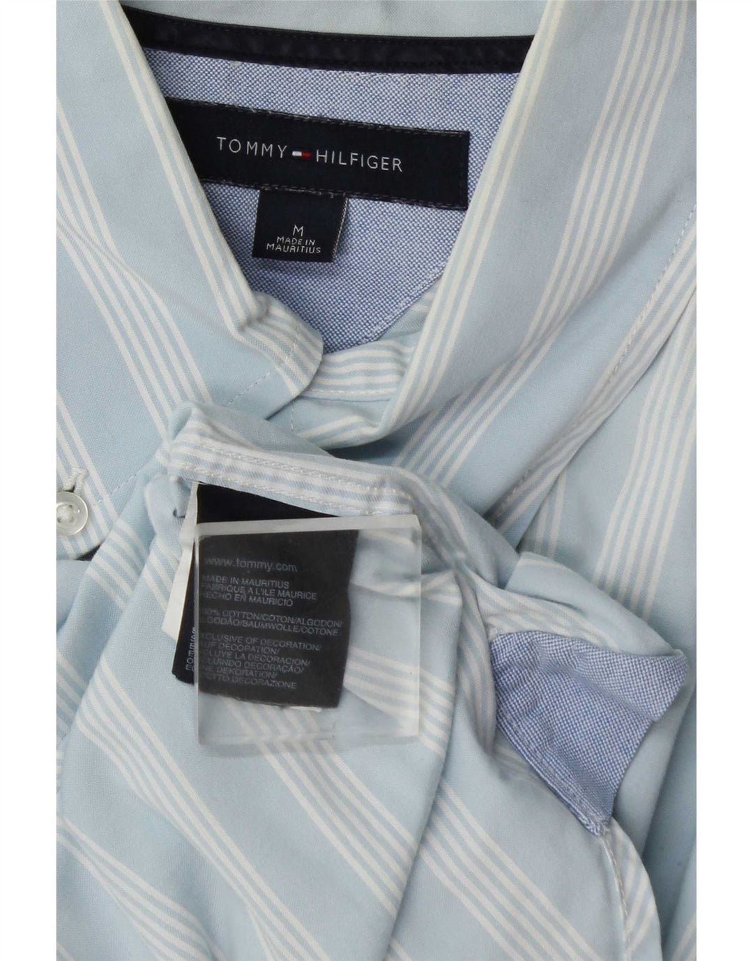 Ανδρικό πουκάμισο Tommy Hilfiger Βαμβακερό μεσαίο μπλε ριγέ