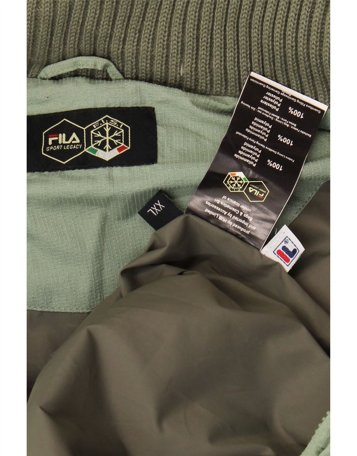 Fila Ανδρικό μπουφάν με κουκούλα UK 44 2XL Green Polyamide