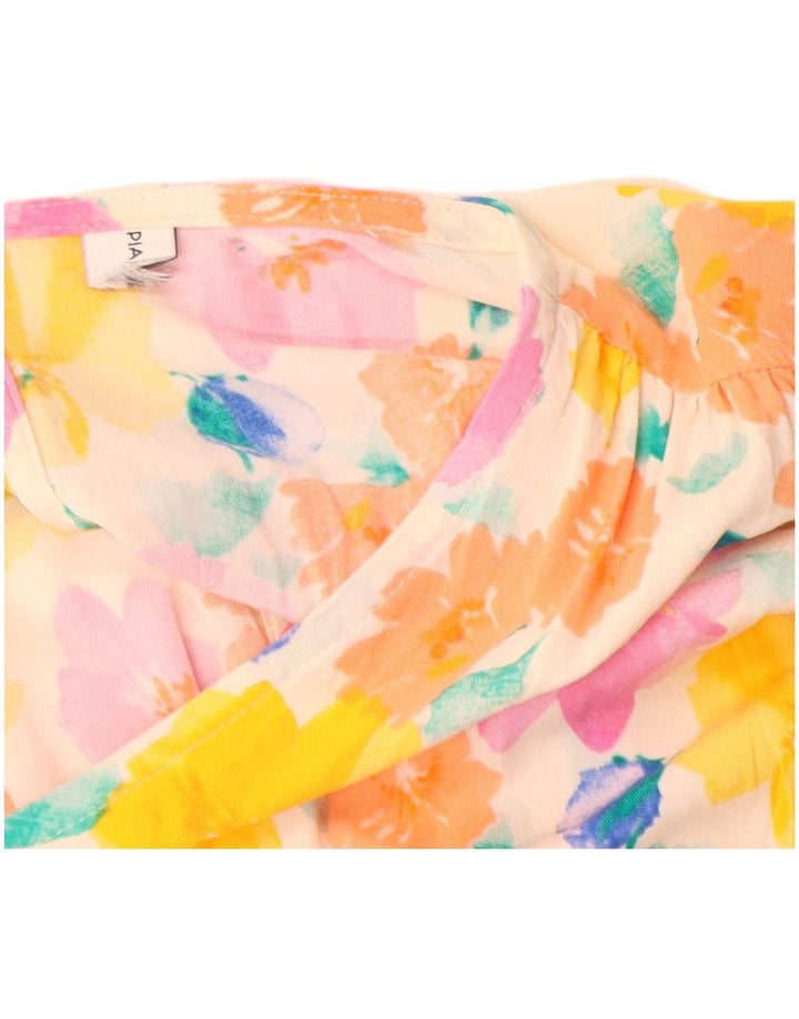 VINTAGE Γυναικείο Φόρεμα A-Line UK 8 Μικρό Πολύχρωμο Φλοράλ