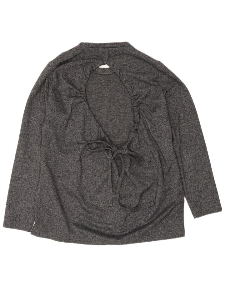 Zara Γυναικεία Μακρυμάνικη Μπλούζα Oversized Μπλούζα UK 10 Small Grey
