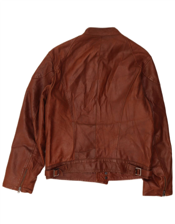 Sasch Γυναικείο Δερμάτινο Μπουφάν Racer UK 12 Medium Brown
