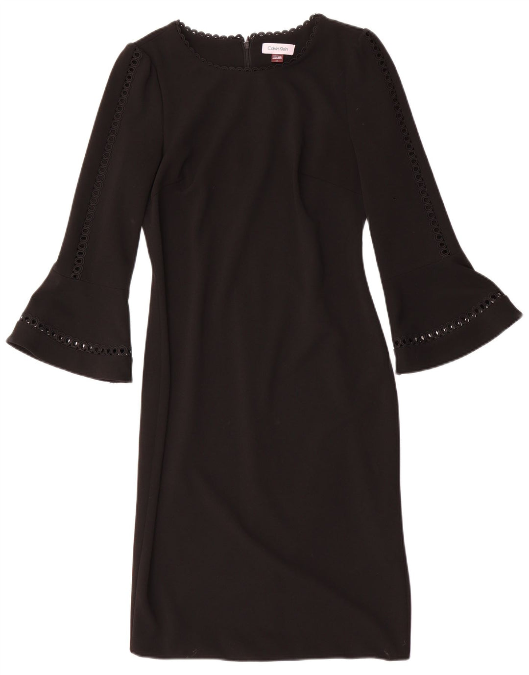 CALVIN KLEIN Γυναικείο φόρεμα με μανίκια 3/4 US 8 μεσαίο μαύρο πολυεστέρα