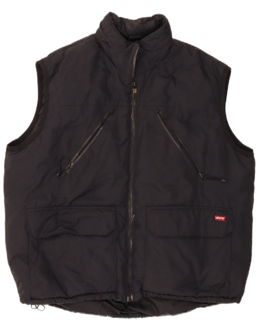 Levi's Mens Hooded Gilet Gilet UK 40 Large Black Polyamide