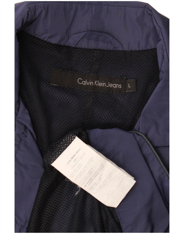 Calvin Klein Jeans Γυναικεία καμπαρντίνα UK 14 Large Navy Blue Polyester