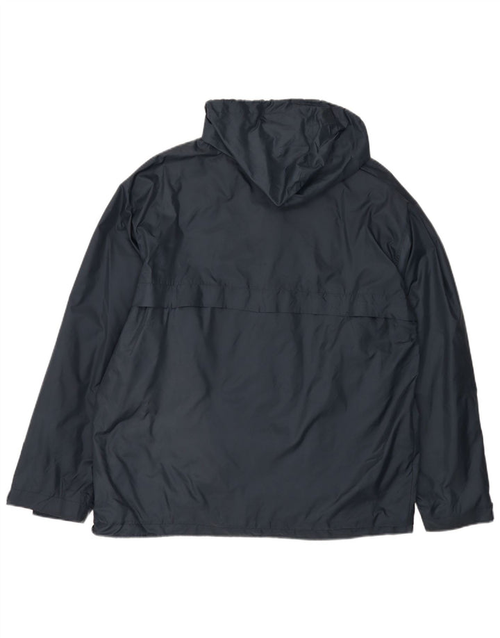 K-WAY Ανδρικό μπουφάν βροχής με κουκούλα UK 38 Medium Navy Blue Polyamide