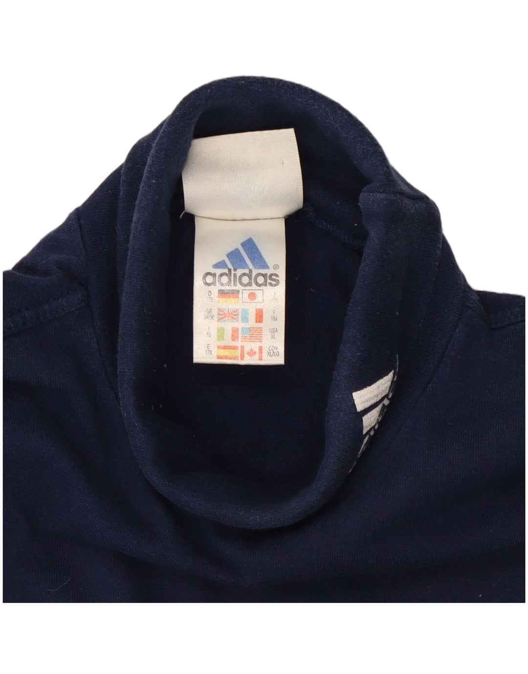 Adidas Boys Top μακρυμάνικο 14-15 ετών Navy Blue Cotton