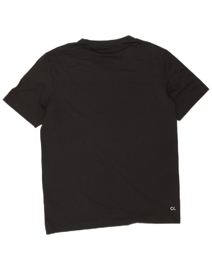 Ανδρικό γραφικό T-Shirt Calvin Klein Top Medium Black Colourblock Πολυεστέρας