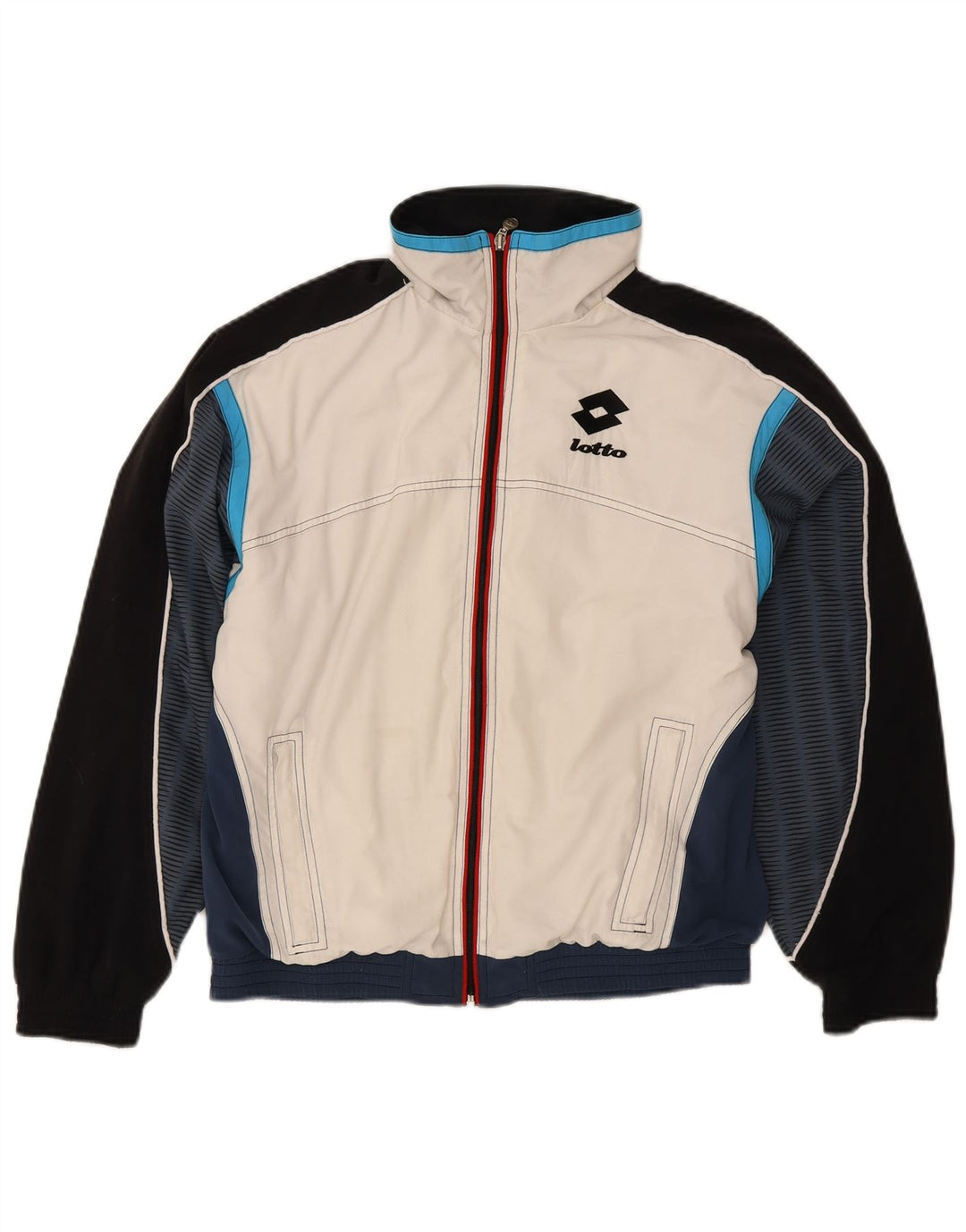 Ανδρική αθλητική φόρμα Lotto Top Jacket Small White Colourblock Polyester