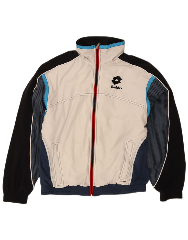Ανδρική αθλητική φόρμα Lotto Top Jacket Small White Colourblock Polyester