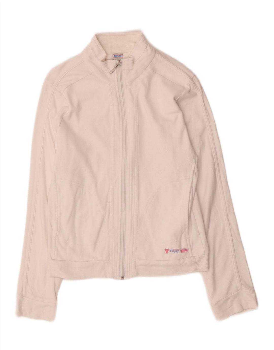 Brugi Γυναικεία αθλητική φόρμα Top Jacket UK 10 Small White Cotton