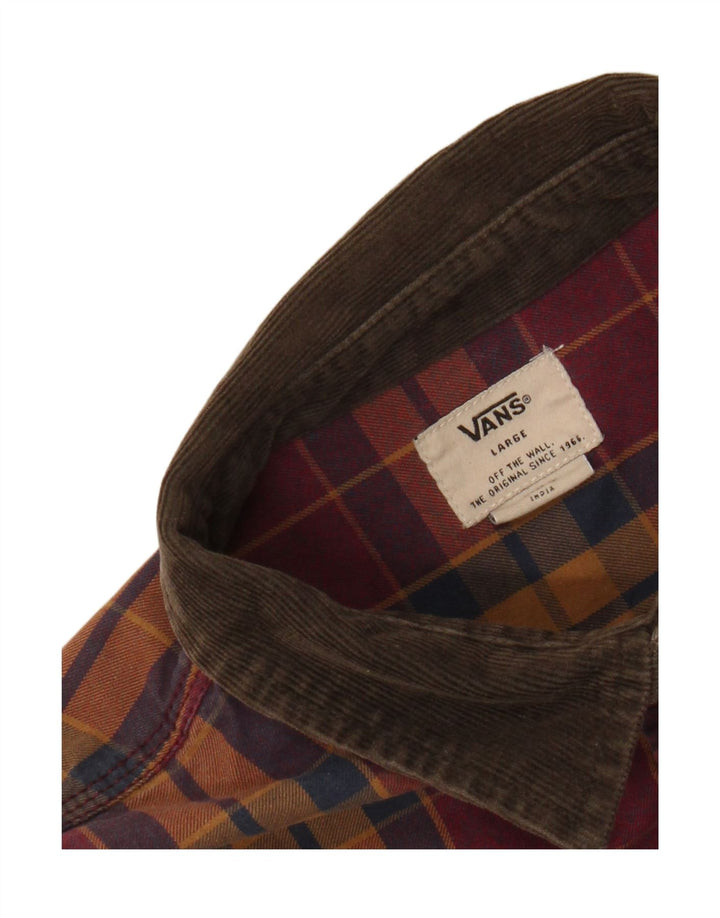 Ανδρικό πουκάμισο Vans Μεγάλο Μπορντό Έλεγχο