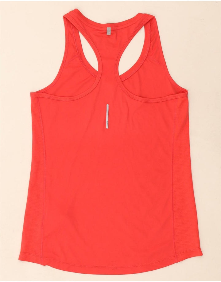 NIKE Womens Dri Fit Vest Top UK 12 Medium Red Polyester Vintage Nike and Second-Hand Nike from Messina Hembry 