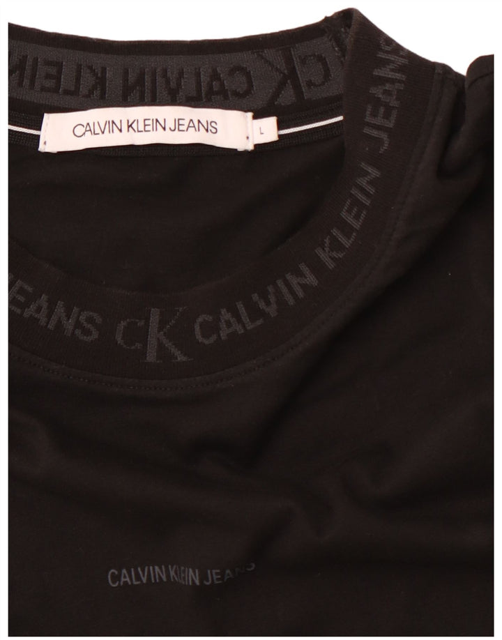 Ανδρικό γραφικό μπλουζάκι CALVIN KLEIN JEANS Τοπ μεγάλο μαύρο