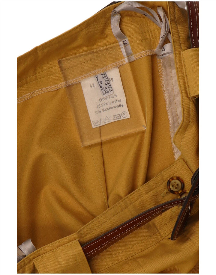 Vintage γυναικεία σορτς βερμούδα UK 16 μεγάλα W30 κίτρινο πολυεστέρα