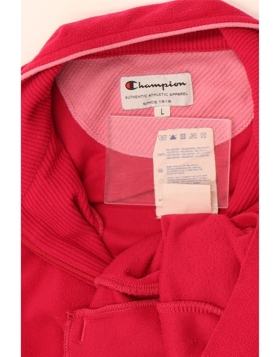 Champion γυναικείο μπουφάν με φερμουάρ Fleece UK 16 μεγάλο ροζ πολυεστέρα