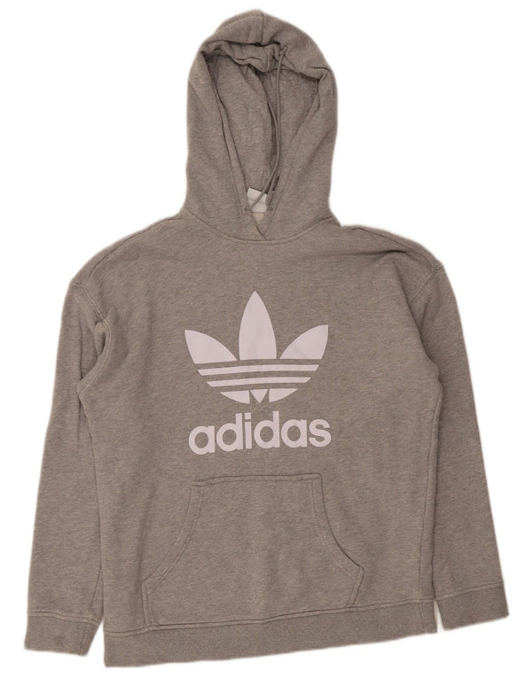 Γυναικείο γυναικείο φούτερ με κουκούλα Adidas 12 βαμβακερό μεσαίο γκρι