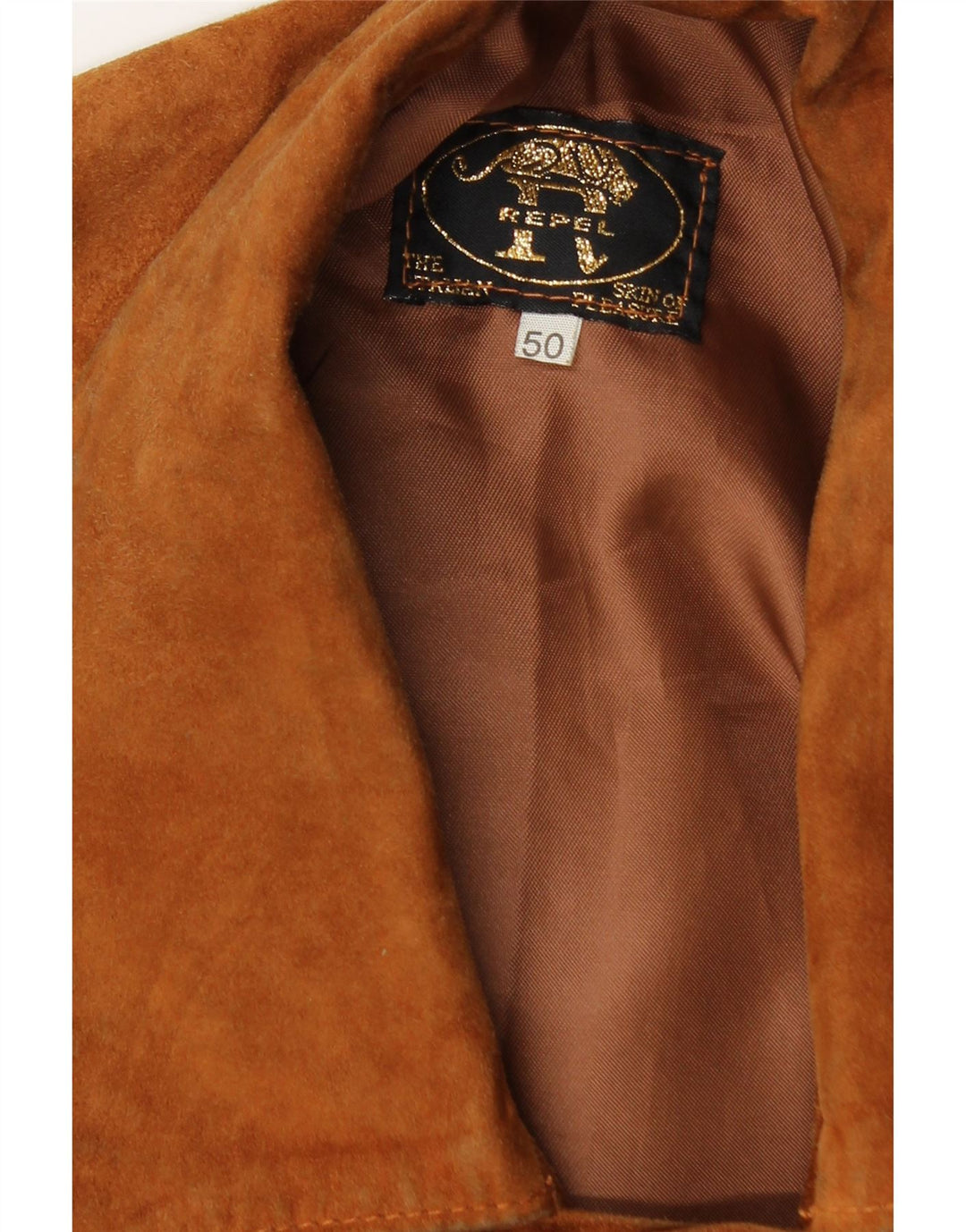 Ανδρικό Suede Jacket VINTAGE IT 50 Large Brown Δερμάτινο