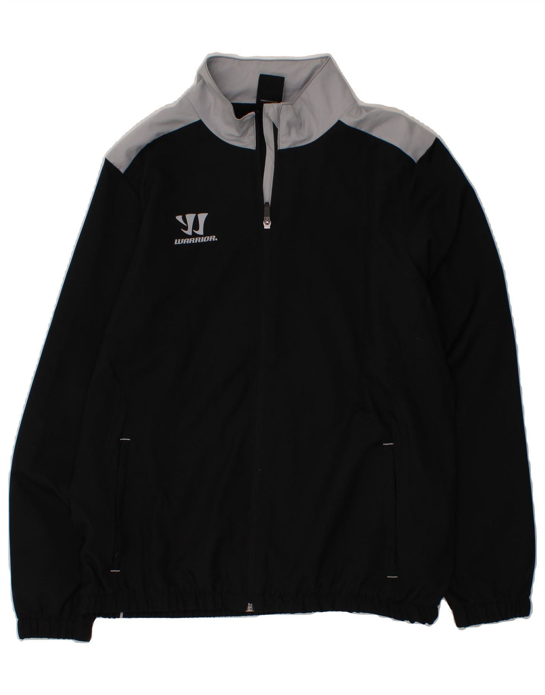 VINTAGE Mens Tracksuit Top Jacket Large Black Colourblock Polyester Vintage Vintage and Second-Hand Vintage from Messina Hembry 