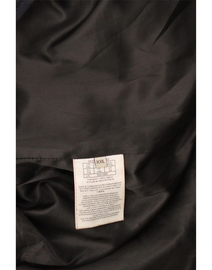 Guess Ανδρικό παλτό μπιζελιού UK 44 2XL Navy Blue Wool