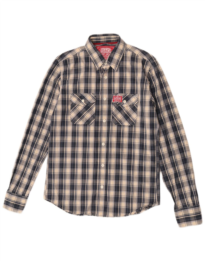 Ανδρικό πουκάμισο Superdry Large Blue Check Cotton