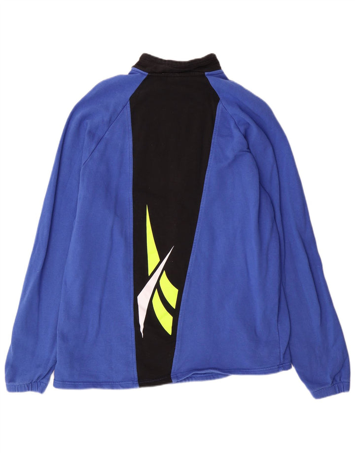 Ανδρικό φούτερ Reebok Graphic 1/4 με φερμουάρ, μεσαίο μπλε βαμβακερό