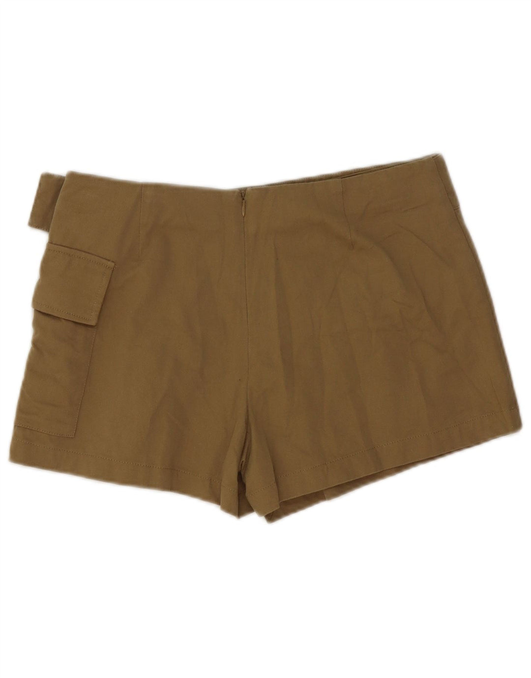 Zara Γυναικείο Σορτς Cargo Medium W28 Χακί Βαμβακερό