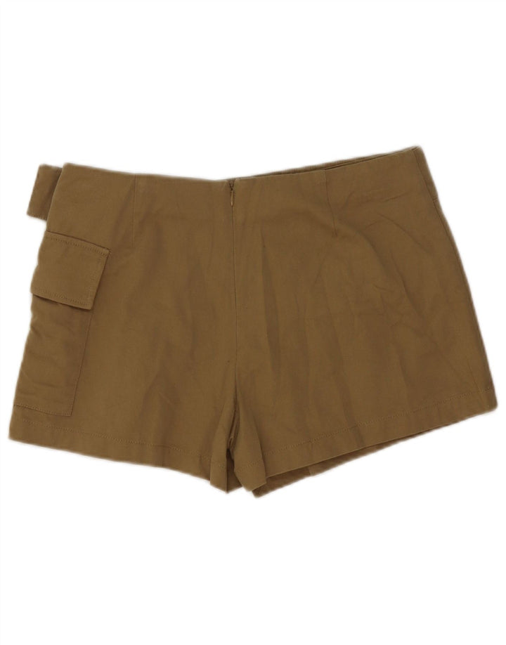 Zara Γυναικείο Σορτς Cargo Medium W28 Χακί Βαμβακερό