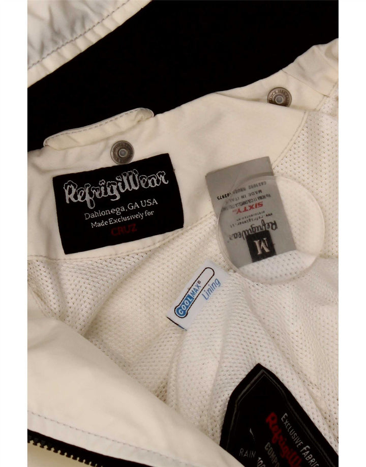 Refrigiwear Γυναικείο μπουφάν βροχής με κουκούλα UK 12 μεσαίο λευκό πολυαμίδιο