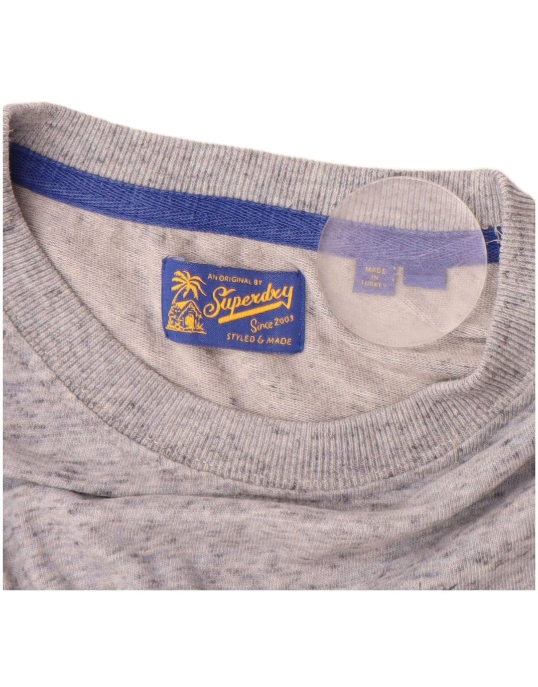 Ανδρικό γραφικό μπλουζάκι SUPERDRY Τοπ μεσαίου γκρι βαμβακερό