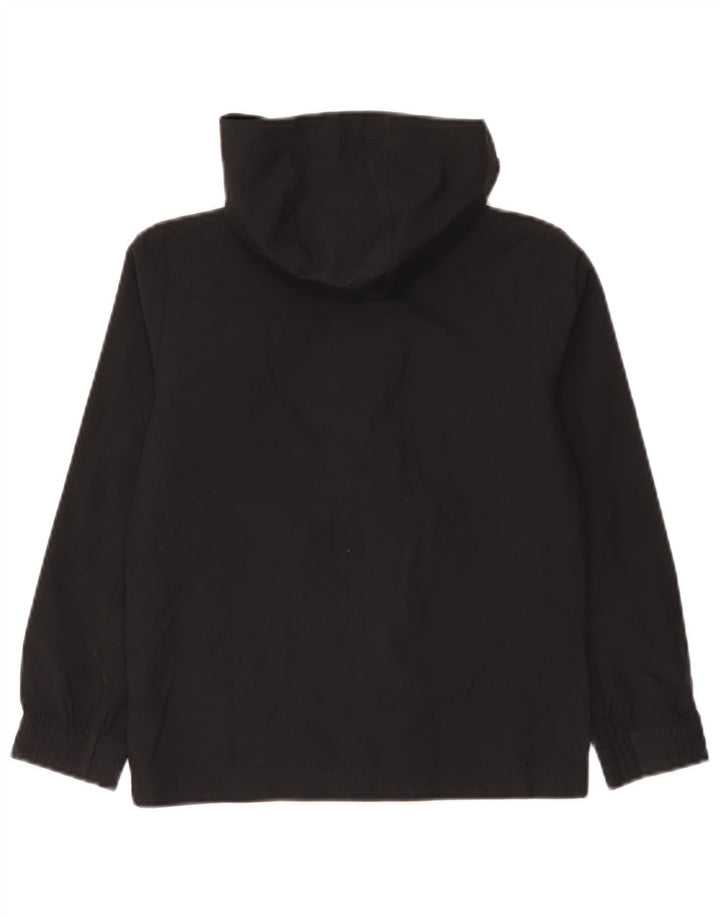 Adidas Boys Hooded Rain Jacket 7-8 Years Black Polyester
