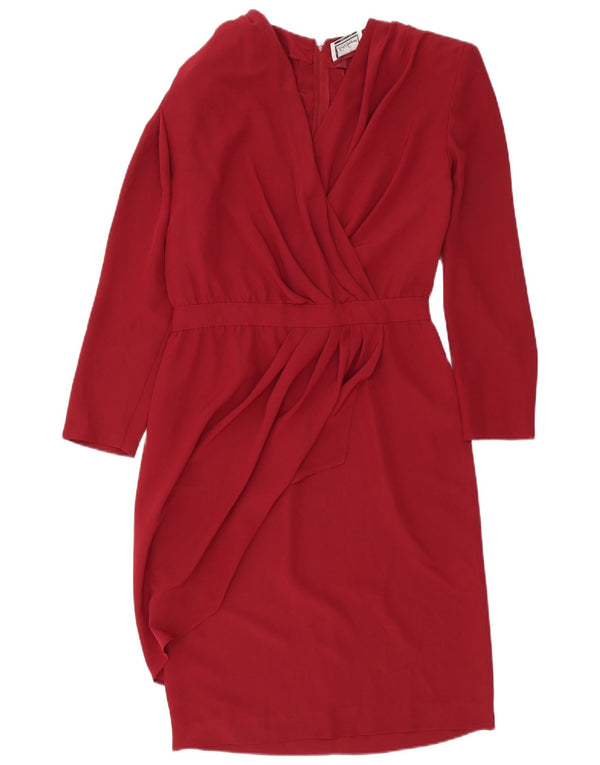 Γυναικείο μακρυμάνικο φόρεμα Luisa Spagnoli UK 14 Medium Burgundy