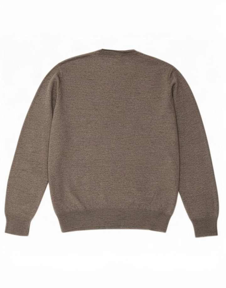 Fred Perry Ανδρικό πουλόβερ με λαιμόκοψη με μεσαίο γκρι φλιτζάνι