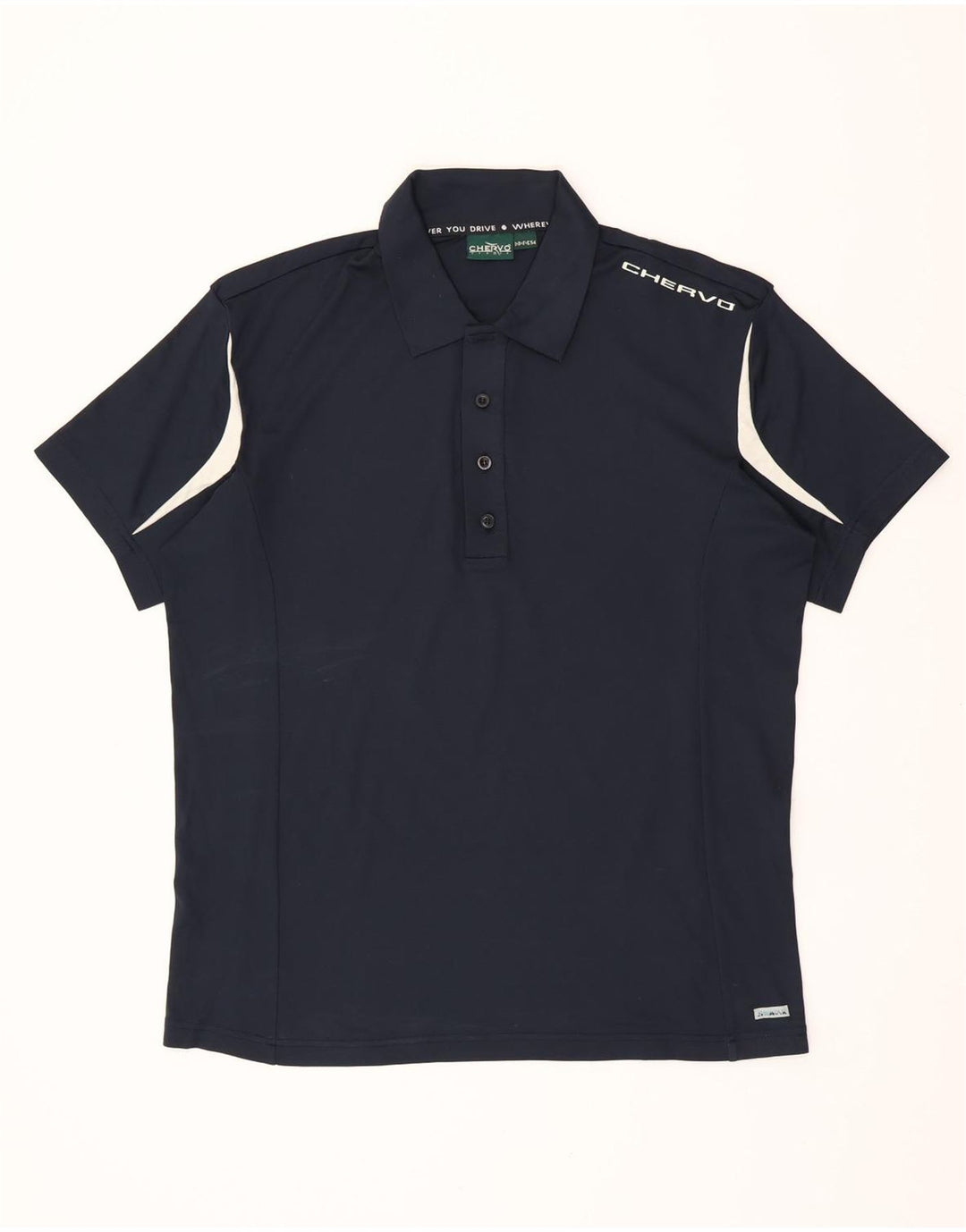 Ανδρικό μπλουζάκι πόλο CHERVO IT 54 XL Navy Blue Colorblock Nylon