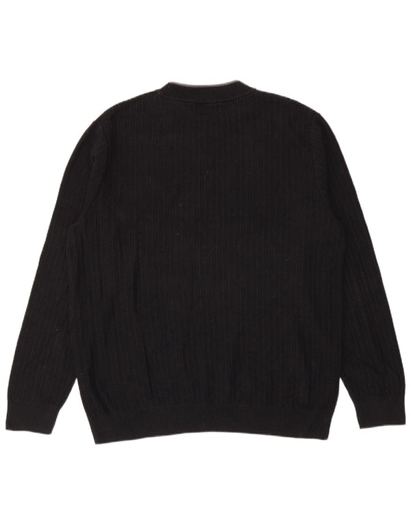 Ανδρικό πουλόβερ Fred Perry Crew Neck Jumper XL Μαύρο βαμβακερό