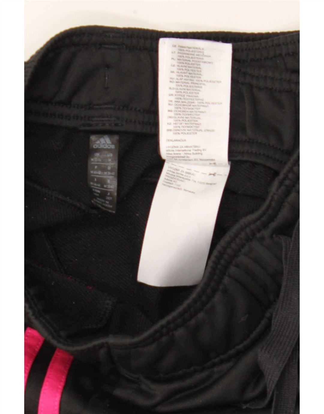 Γυναικεία αθλητική φόρμα Adidas Παντελόνι Joggers UK 12 μεσαίο μαύρο πολυεστέρα