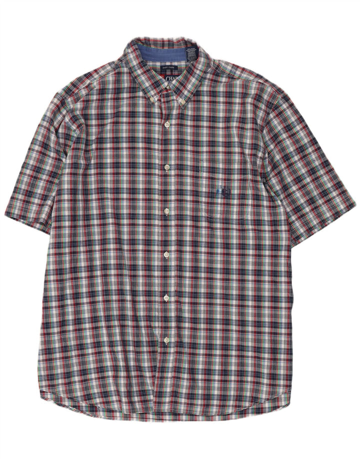 Chaps Mens Easy Care κοντομάνικο πουκάμισο 2XL πολύχρωμο βαμβακερό