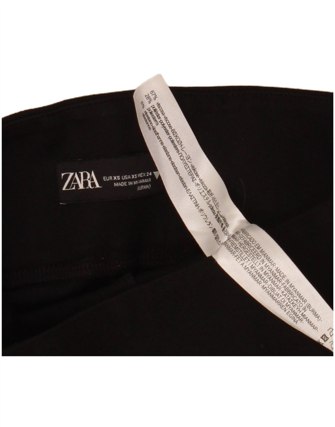 Zara Γυναικείο Κολάν UK 6 XS Μαύρη Βισκόζη