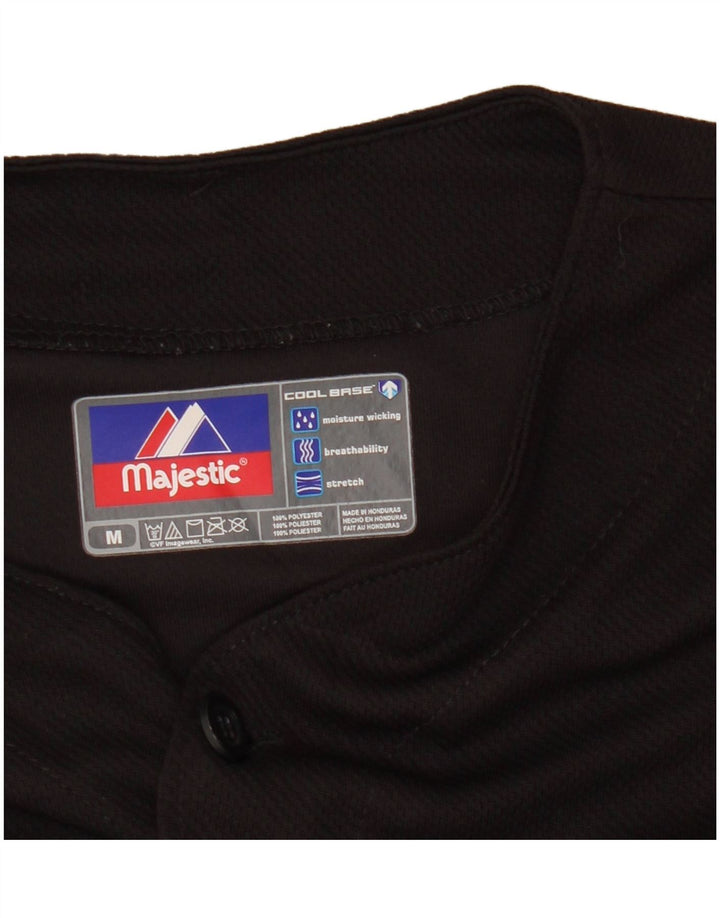 MAJESTIC Boys Colorado Rockies Graphic Jersey Top 13-14 Years Medium Black