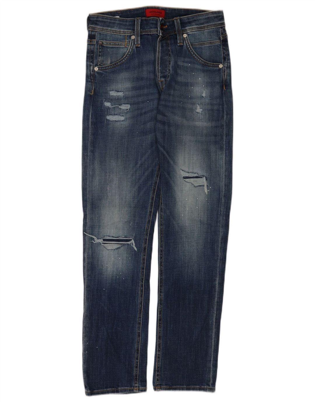 Ανδρικό Jack & Jones Distressed Slim Jeans W28 L30 Blue Cotton