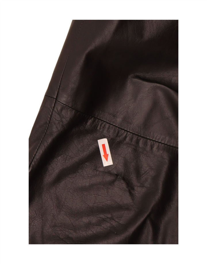 Vintage γυναικείο δερμάτινο παντελόνι EU 38 Medium W28 L30 μαύρο δέρμα