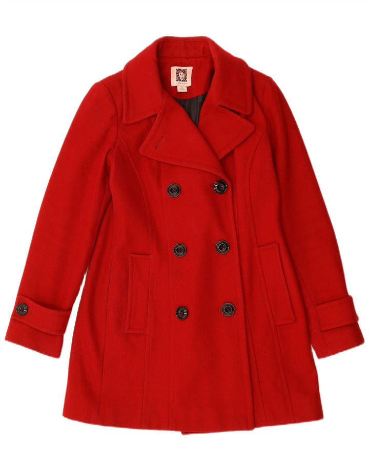 ANNE KLEIN Γυναικείο παλτό με διπλό στήθος UK 10 Small Red