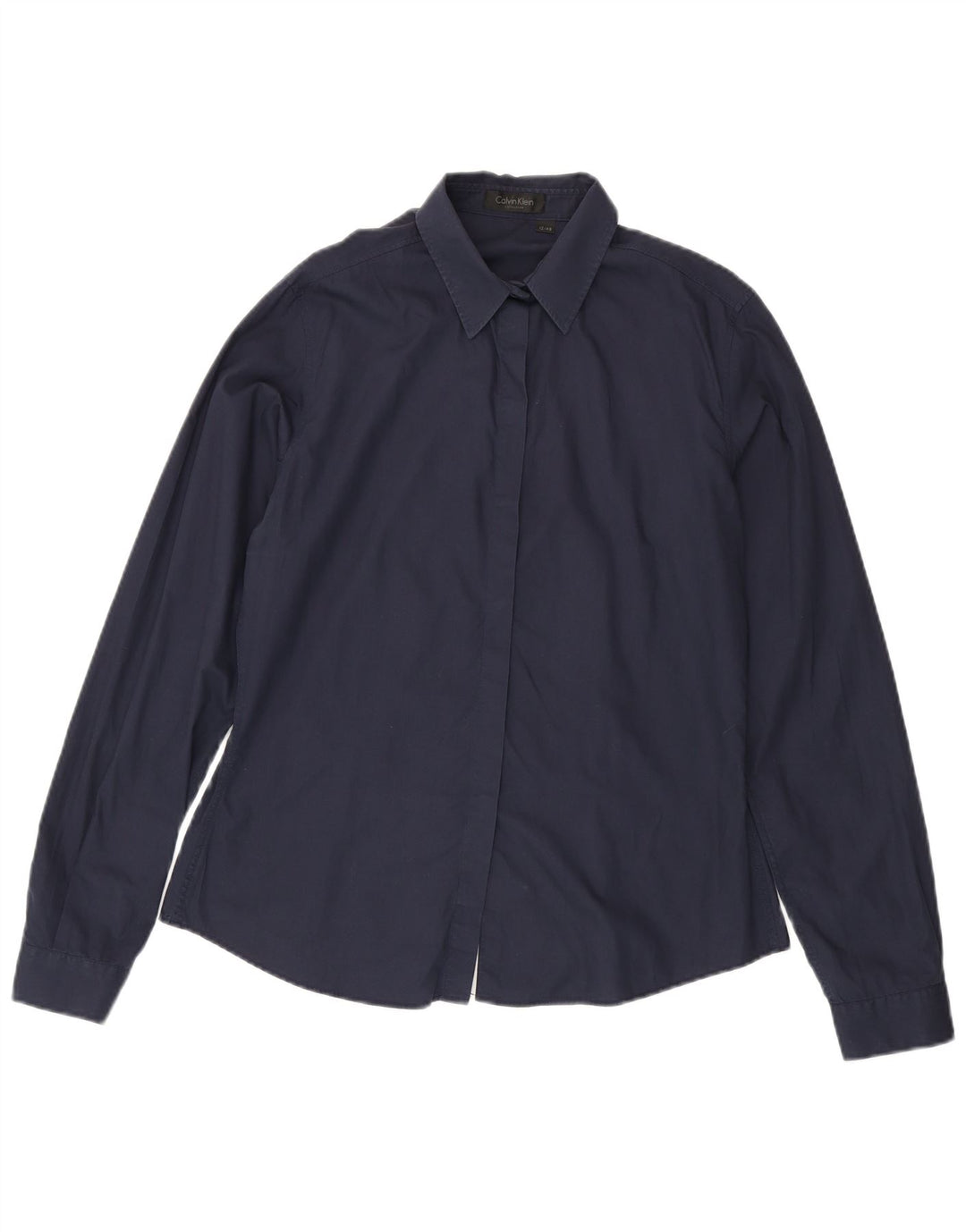 Γυναικείο πουκάμισο Calvin Klein US 12 Large Navy Blue από βαμβάκι
